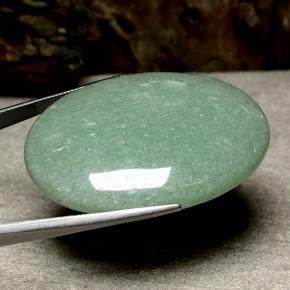 Aventurina verde natural 123,68ct, corte oval, translúcido