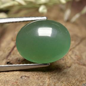 Aventurina Verde Natural 5.43ct, Corte Oval, Translúcido