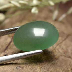 Aventurina Verde Natural 5.43ct, Corte Oval, Translúcido