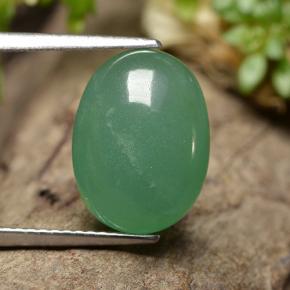 Aventurina verde natural 6,05ct, corte oval, translúcido