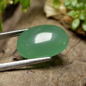 Aventurina verde natural 6,05ct, corte oval, translúcido