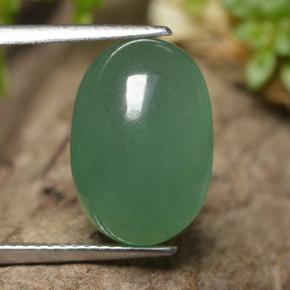 Aventurina verde natural 6,92ct, corte oval, translúcido