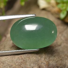 Aventurina verde natural 6,92ct, corte oval, translúcido
