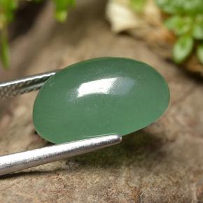 Aventurina verde natural 6,92ct, corte oval, translúcido