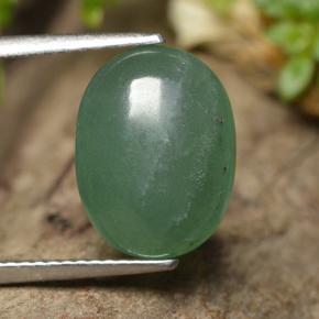 Aventurina verde natural 5,42ct, corte oval, translúcido