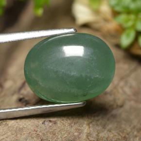 Aventurina verde natural 5,42ct, corte oval, translúcido