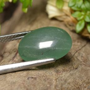 Aventurina verde natural 5,42ct, corte oval, translúcido
