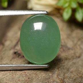 Aventurina verde natural 3,88ct, corte oval, translúcido