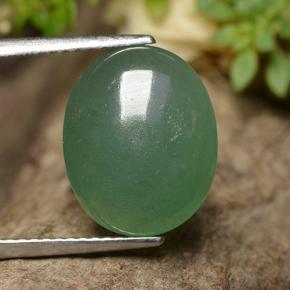 Aventurina verde natural 5,40ct, corte oval, translúcido