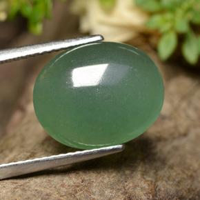 Aventurina verde natural 5,40ct, corte oval, translúcido