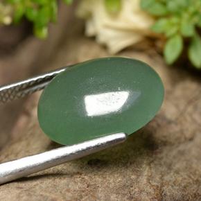 Aventurina verde natural 5,40ct, corte oval, translúcido