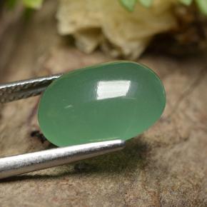 Aventurina Verde Natural 4.39ct, Corte Oval, Translúcido