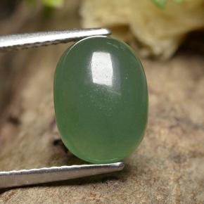 Aventurina verde natural 3,63ct, corte oval, translúcido