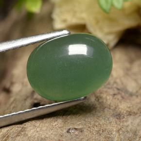 Aventurina verde natural 3,63ct, corte oval, translúcido