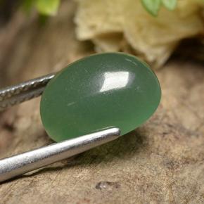 Aventurina verde natural 3,63ct, corte oval, translúcido