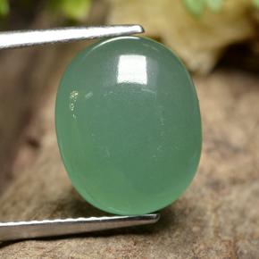 Aventurina verde natural 5,74ct, corte oval, translúcido