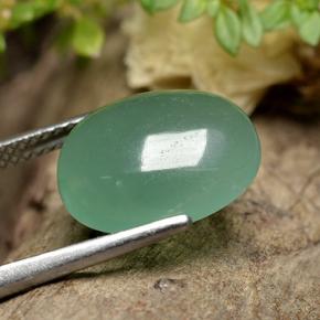Aventurina verde natural 5,74ct, corte oval, translúcido