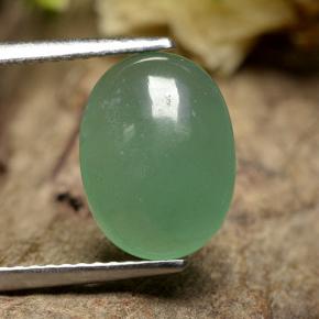 Aventurina verde natural 3,42ct, corte oval, translúcido