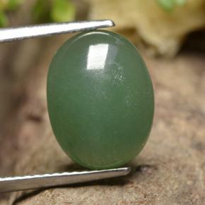 Aventurina verde natural 4,62ct, corte oval, translúcido