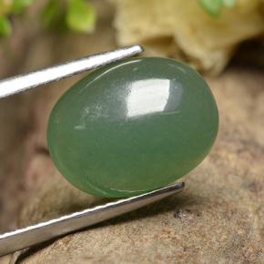 Aventurina verde natural 4,62ct, corte oval, translúcido