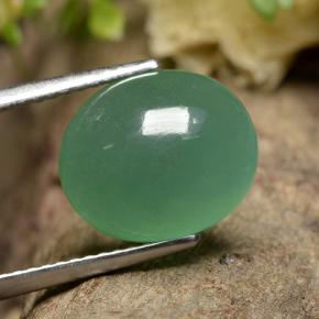Aventurina verde natural 5,69ct, corte oval, translúcido