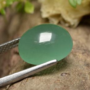 Aventurina verde natural 5,69ct, corte oval, translúcido
