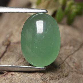 Aventurina verde natural 3,46ct, corte oval, translúcido