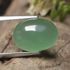 Aventurina verde natural 3,46ct, corte oval, translúcido