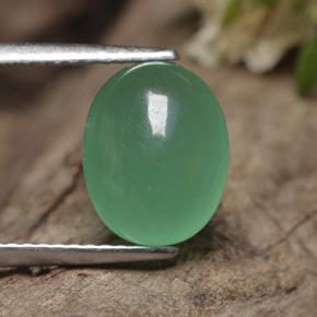 Aventurina verde natural 2,96ct, corte oval, translúcido