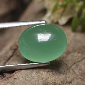Aventurina verde natural 2,96ct, corte oval, translúcido