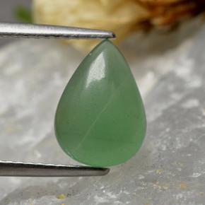 Aventurina Verde Natural 2.14ct, Formato de pêra, Translúcido