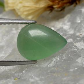 Aventurina Verde Natural 2.14ct, Formato de pêra, Translúcido