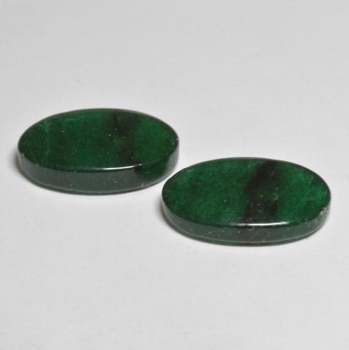 Pedras preciosas de aventurina verde natural de 13,04 ct, corte oval, translúcido