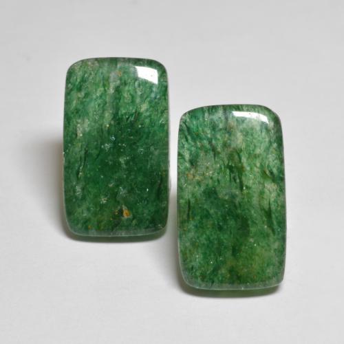 Pedras preciosas de aventurina verde natural de 10,83 ct, baguete, translúcido