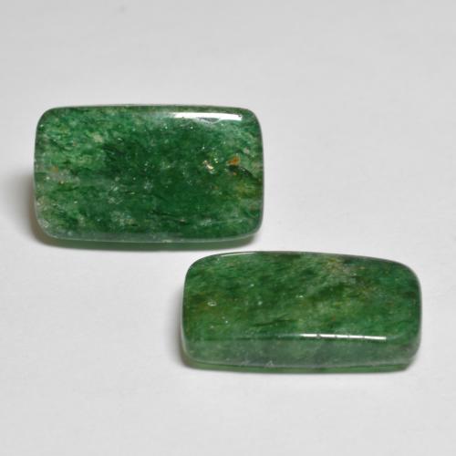 Pedras preciosas de aventurina verde natural de 10,83 ct, baguete, translúcido
