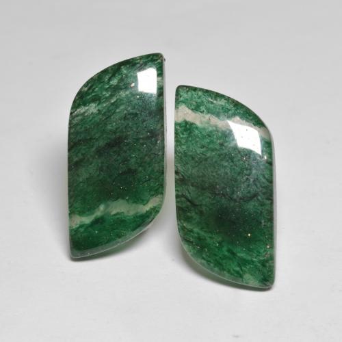 Pedras preciosas de aventurina verde natural de 18,68 ct, forma extravagante, translúcido