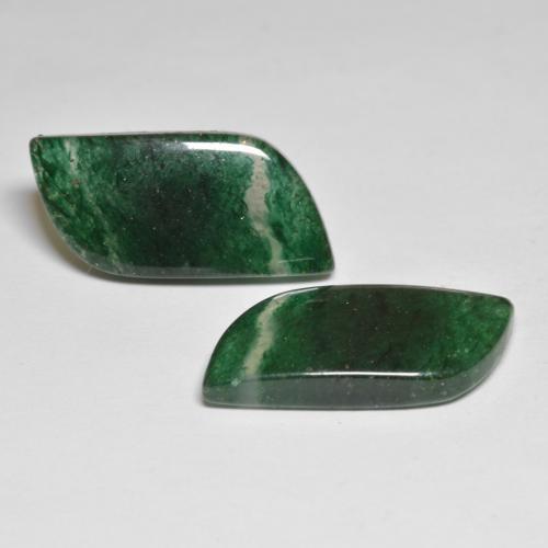 Pedras preciosas de aventurina verde natural de 18,68 ct, forma extravagante, translúcido