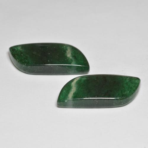 Pedras preciosas de aventurina verde natural de 18,68 ct, forma extravagante, translúcido