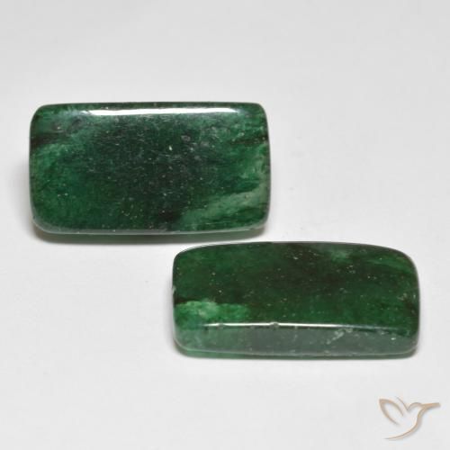 Pedras preciosas de Aventurina Verde claro natural de 16.76 ct, baguete, Translúcido