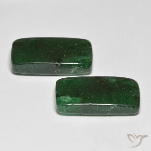 Pedras preciosas de Aventurina Verde claro natural de 16.76 ct, baguete, Translúcido
