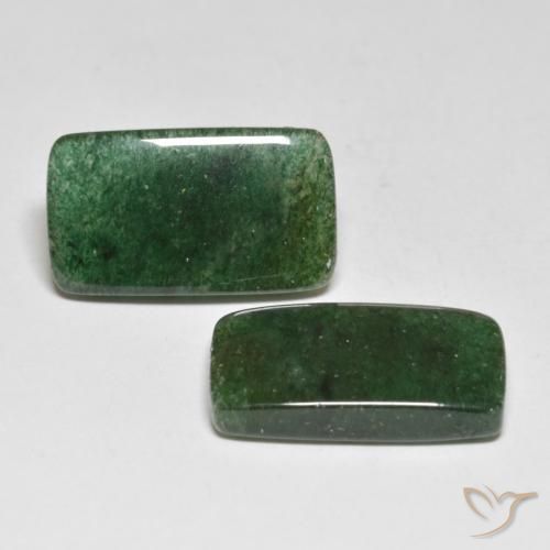 Pedras preciosas de Aventurina verde intenso natural de 14.17 ct, baguete, Translúcido
