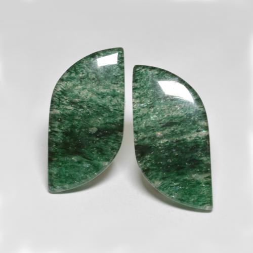 Pedras preciosas de aventurina verde natural de 23,52 ct, forma extravagante, translúcido