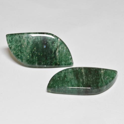 Pedras preciosas de aventurina verde natural de 23,52 ct, forma extravagante, translúcido