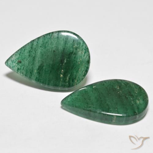 Pedras preciosas de Aventurina Verde Esmeralda Médio natural de 18.08 ct, Formato de pêra, Translúcido