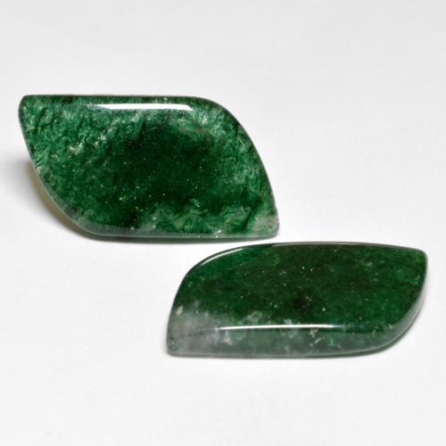 Pedras preciosas de aventurina verde natural de 16,88 ct, forma extravagante, translúcido