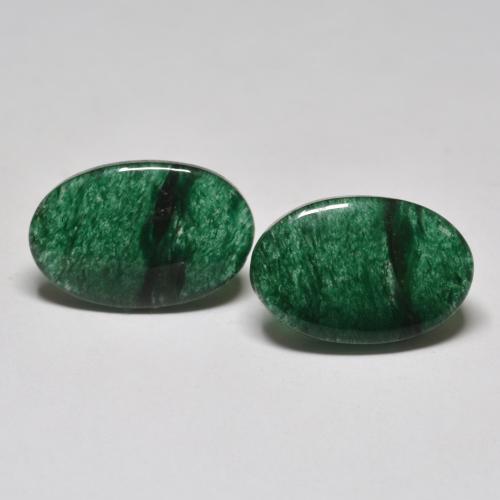 Pedras preciosas de aventurina verde natural de 13,04 ct, corte oval, translúcido