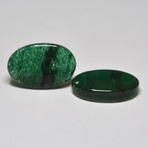 Pedras preciosas de aventurina verde natural de 13,04 ct, corte oval, translúcido