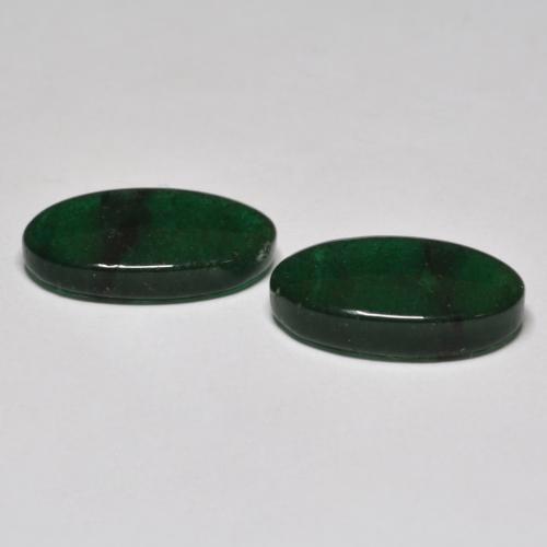 Pedras preciosas de aventurina verde natural de 13,04 ct, corte oval, translúcido