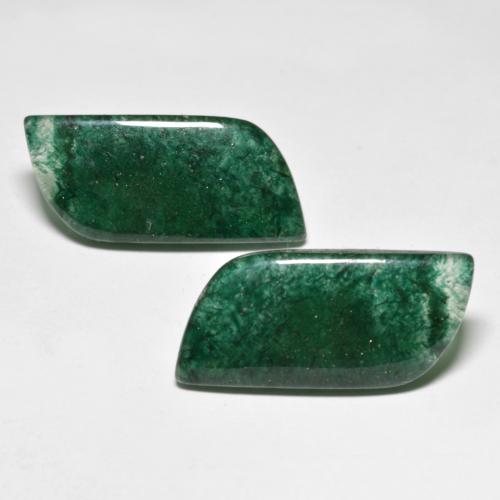Pedras preciosas de aventurina verde natural de 20,39 ct, forma extravagante, translúcido