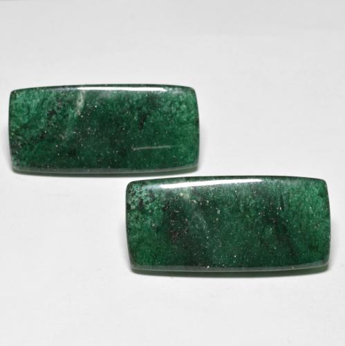 Pedras preciosas de Aventurina Verde médio natural de 26.21 ct, baguete, Translúcido